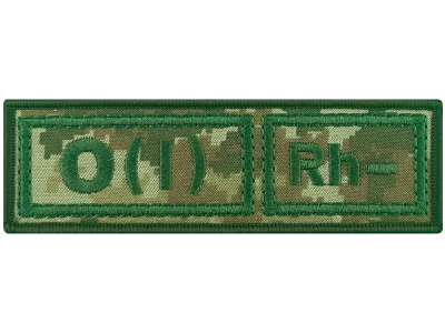 Полоска группа крови ПС AB(IV) Rh+ на цифре тактика.